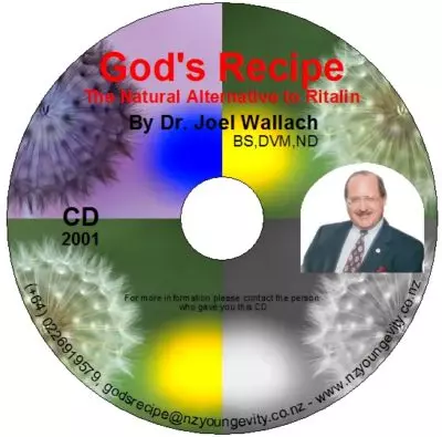 CD - God's Recipe - Health Alternative to Ritalin - by Dr Joel Wallach